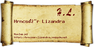 Hrncsár Lizandra névjegykártya